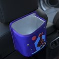 thumbnail image 4 of Can Car Portable Multifunctional Cartoon Hanging Garbage Can Storage Box Purple Bear, 4 of 4