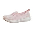 thumbnail image 2 of longantii Orthopedic Shoes for Women Arch Support Non Slip Slip on Nurse Shoes Wide Knitted Mesh Stretch Business Casual Shoes Comfort 2026 Orthopedic Shoes Pink, 2 of 3