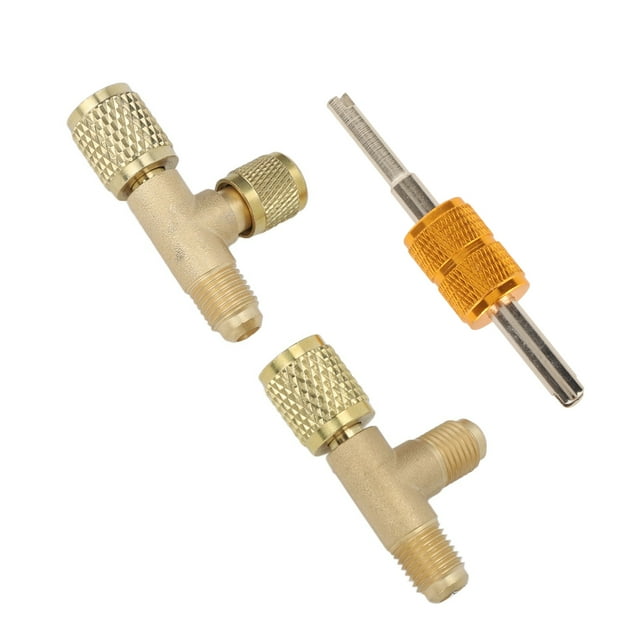 Raccords d'Accessoires en T, Adaptateur de Noyau de Valve 1/4 Po Résistant à l'Usure Durable pour Manomètre