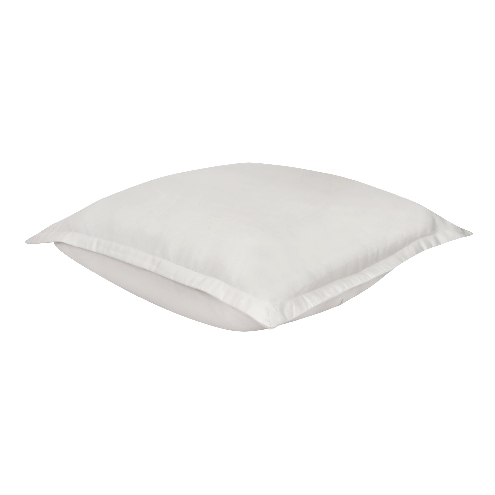 Delara GOTS Certified 100% Organic Cotton 2 Inch Flange Euro Sham Set of 2, 26"X26", Ivory