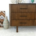 thumbnail image 6 of Ashcroft Stan Mid-Century Modern 6 Drawer Solid Wood Dresser, Walnut, 6 of 6
