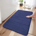 thumbnail image 1 of Memory Foam Bath Mat Non Slip Bathroom Rug, Blue Shower Floor Mat Super Absorb Machine Washable, Quick Dry Cozy Velvety Bath Rugs for Bathroom Toilet Bedroom (Blue, 100cm*160cm), 1 of 8
