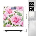 thumbnail image 2 of High Precision Body Weight Scale Smart Bathroom Scales with Large LCD Display(400lbs),Decorative for Bedroom-Pink Rose Flowers And Green Leaves With White Background, 2 of 4