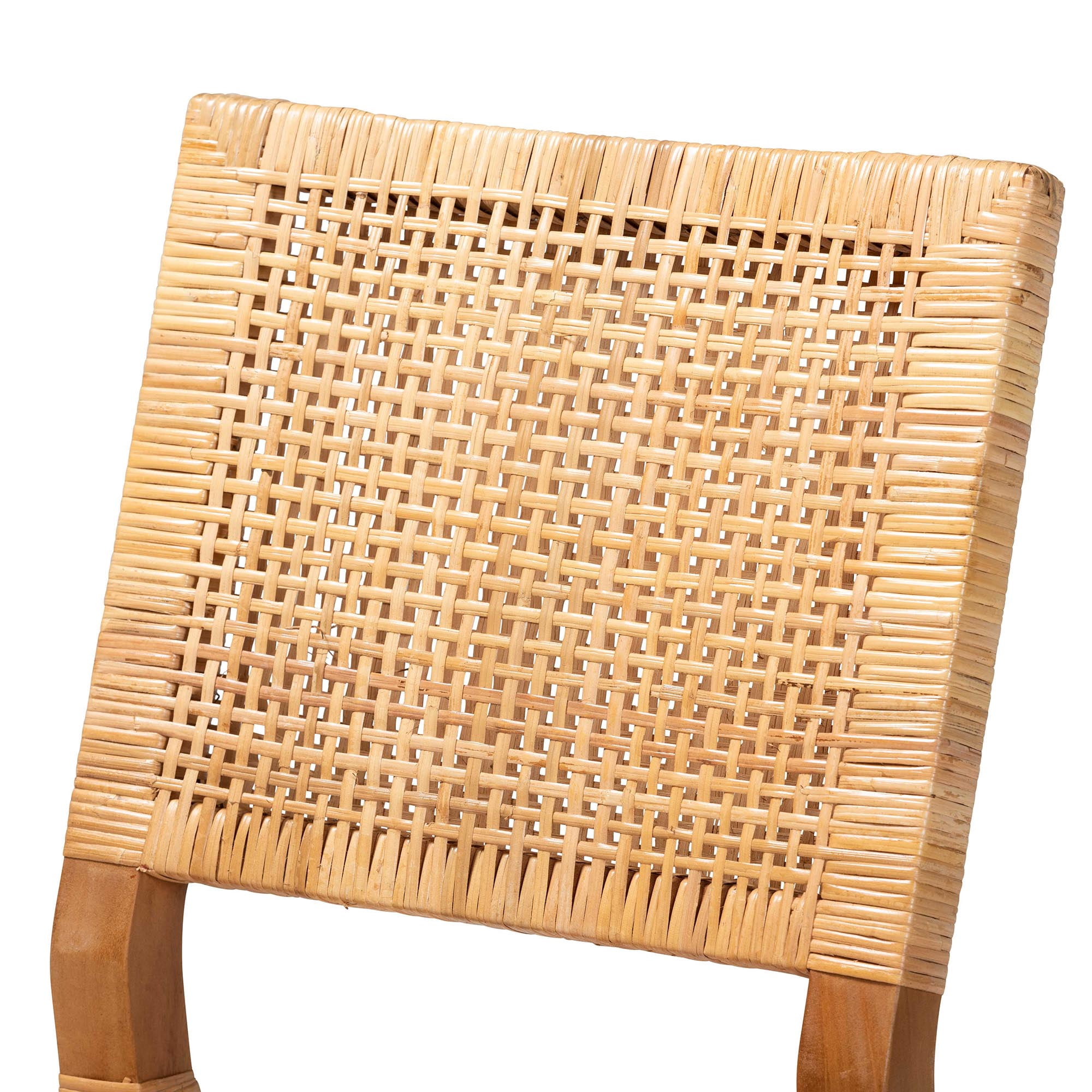 bali & pari Lesia Boho Dining Chair, Natural Brown