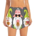 thumbnail image 2 of Balery Summer Gnome 1 Pattern Women's Running Shorts with Liner 2 Pockets Elastic Workout Athletic Gym Yoga Shorts-Medium, 2 of 7
