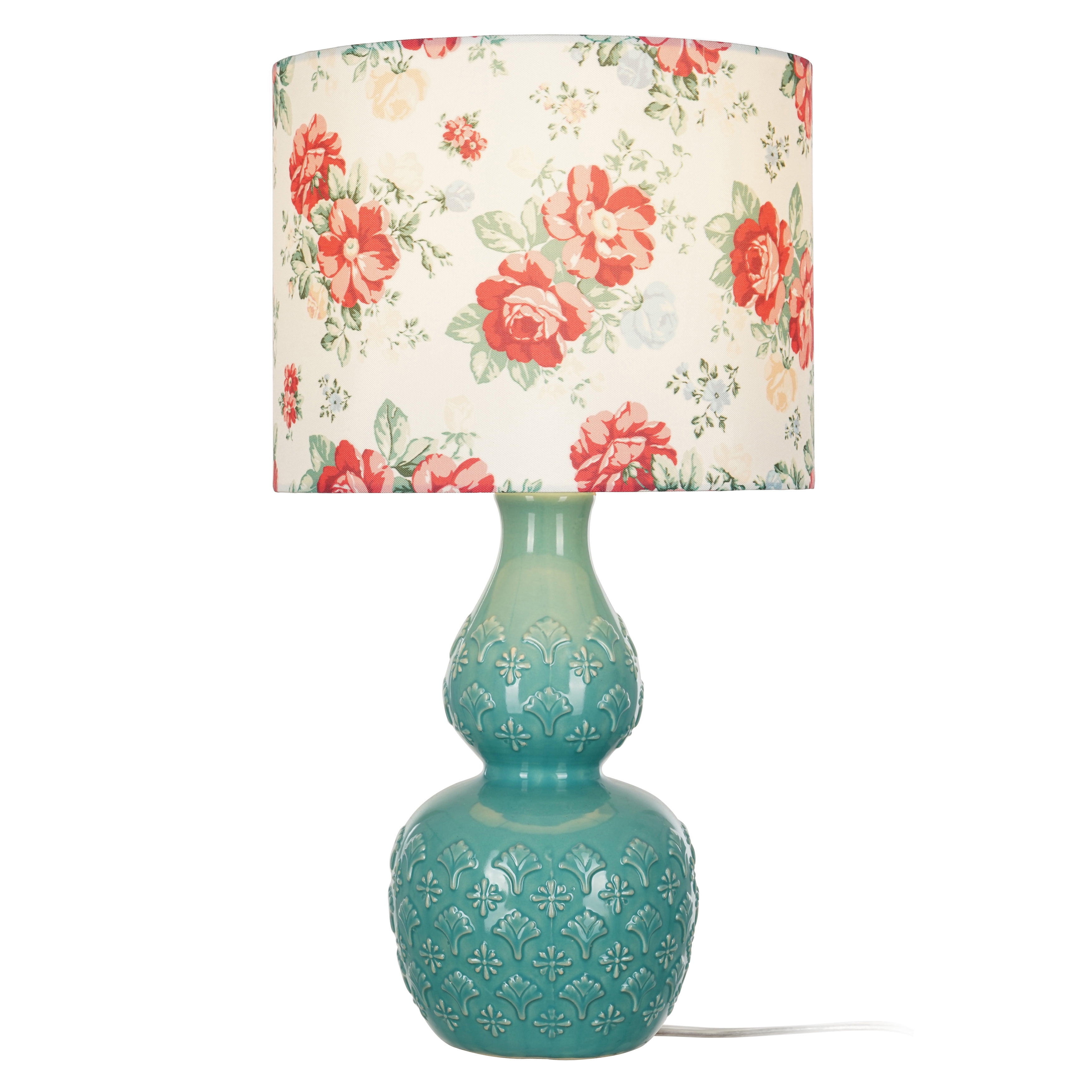 red floral lamp