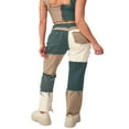 thumbnail image 3 of OUSITAID Jeans Color Block pour Femmes Taille Moyenne Pantalons Droits Bas, 3 of 6