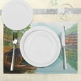 thumbnail image 3 of Ambesonne Farm House Place Mats Set of 4, Chinese Wood Canal, Standard Size, Multicolor, 3 of 6
