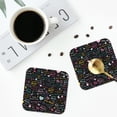 thumbnail image 5 of Kll Square Drink Coasters Set Of 4,Pu Leather Absorbent Coasters Set Decorative Coffee Cup Coasters Housewarming Gift For Home Decor-I Love You Mom, 5 of 9