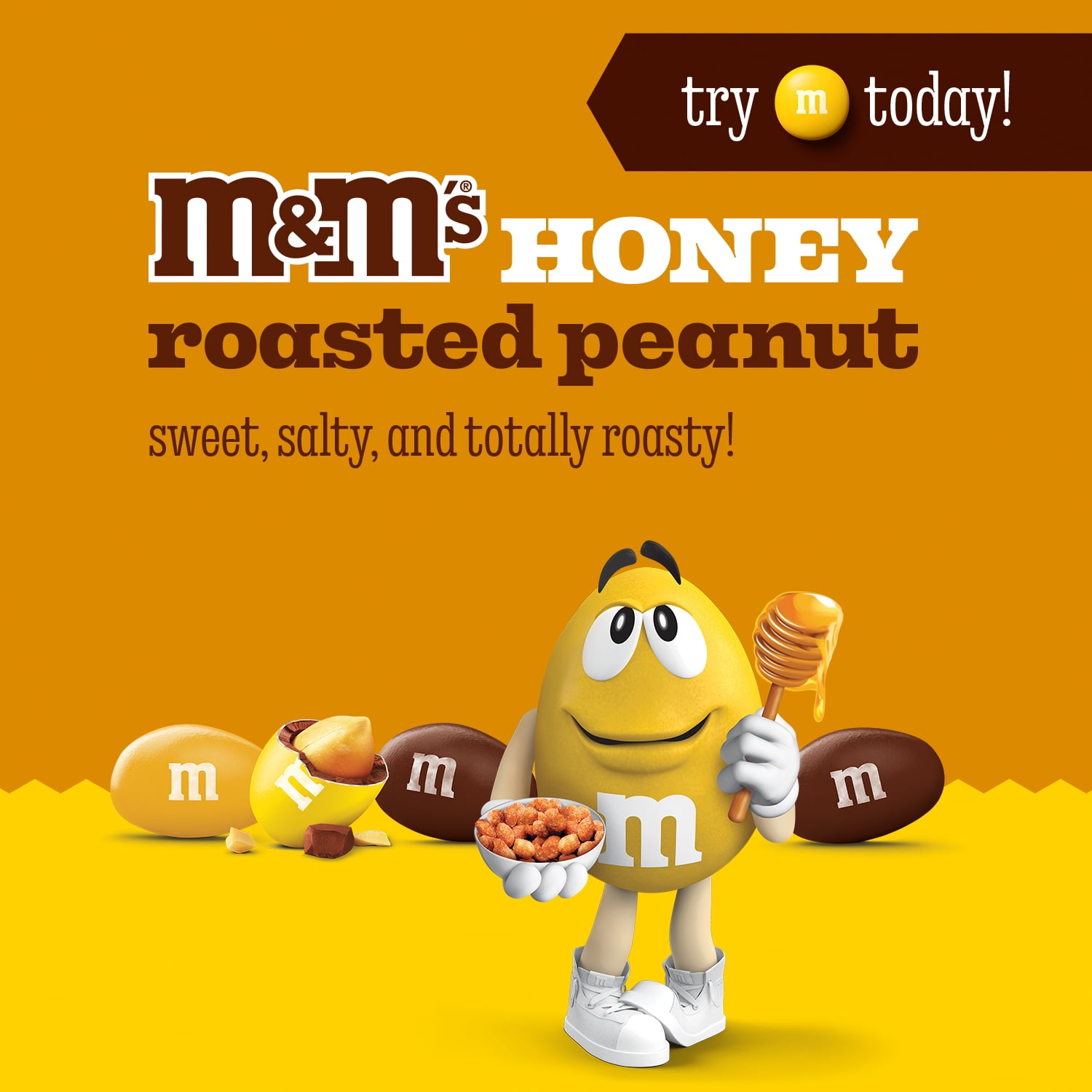 M&M'S - Brandclub - M&M's Honey Roasted Peanut Chocolate Candy