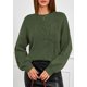 thumbnail image 2 of Suéter PRETTYGARDEN Floral de Punto con Cuello Redondo y Mangas Largas Verde M, 2 of 8