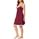 thumbnail image 4 of INSPIRAR CHIC Pijamas de Noche para Mujeres con Escote en V y Encaje, Vestido de Dormir, Ropa de Lounge, Talla XS, Rojo, 4 of 6
