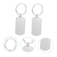 thumbnail image 3 of Mobutofu 2Pcs Metal Keyring Square Pendant for Key Christmas, 3 of 8