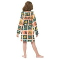 thumbnail image 4 of FORMRS Niños Bathrobe Unisex Hooded Robe Soft Plush Pajamas Sleepwear, Size 7-9T, Jungle Stamp, 4 of 7