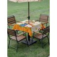 thumbnail image 3 of Outdoor Tablecloth with Umbrella Hole and Zipper, Fall Straw Man Square Table Cloth 54x54 Inch Waterproof Tablecloth, Thanksgiving Pumpkins Autumn Leaf Vintage Picnic Table Cover for Patio Camping, 3 of 7