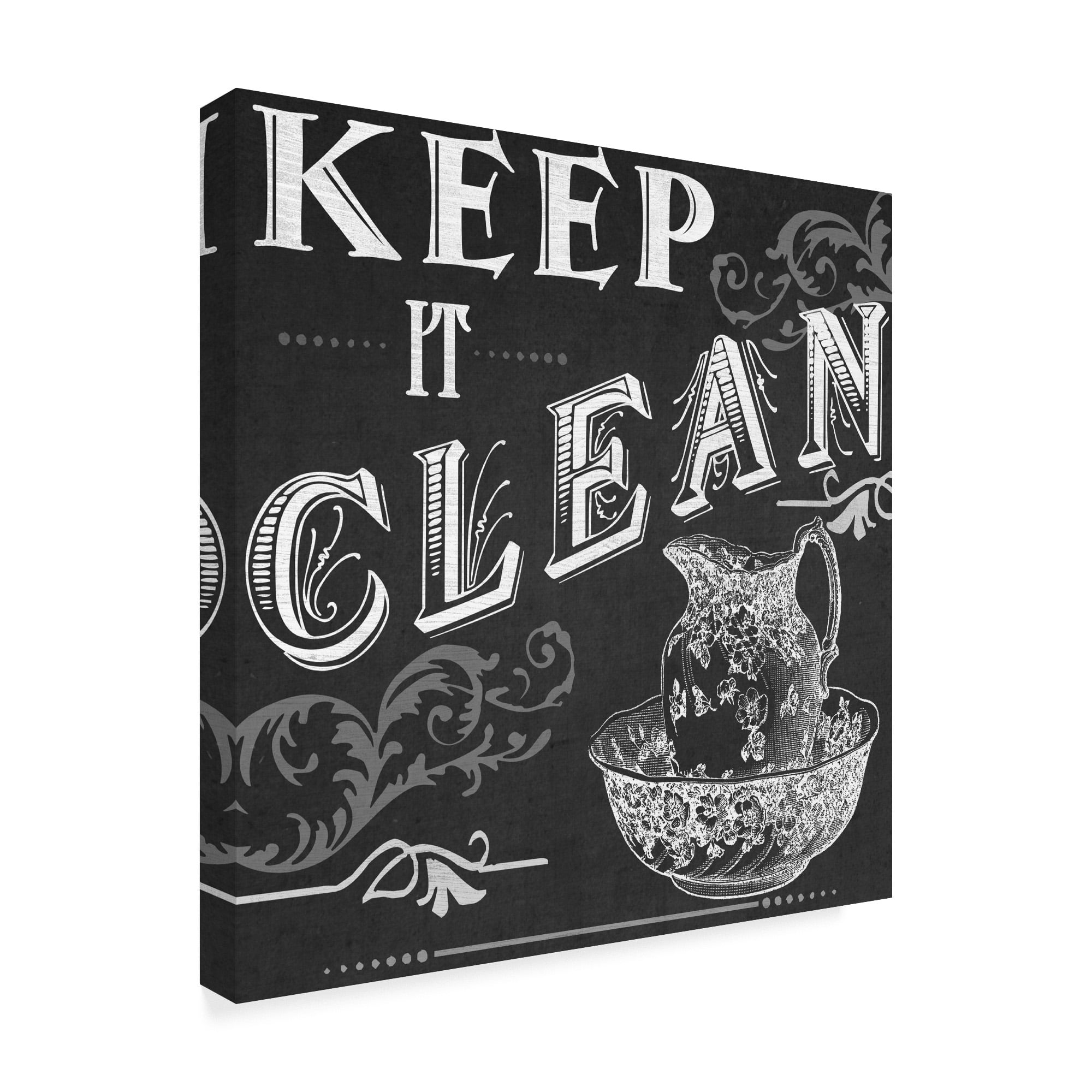 Trademark Fine Art 'Chalkboard Bath Signs IV' Canvas Art by June Erica Vess