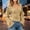 Khaki, variant on Women Solid Long Sleeve V Neck Tops Flared Sleeve Slim Base Layer for Winter Fashion Casual Daily Layering