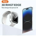thumbnail image 2 of KOMI 2 Pack 2 in 1 Waterproof Case for Apple Watch Series 8 7 45mm, Straight Edge PC Front & Back Bumper with Tempered Glass Screen Protector 360 Protective Cover for iWatch (45mm), 2 of 5