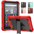 thumbnail image 2 of Funda Tablet Kids Case for Amazon Kindle Fire 8 HD 8 HD8 Plus 12th 2022 Cover Stand PC Shockproof Silicone Coque Shell 1 pcs Glass Film Fire HD 8 2022, 2 of 6