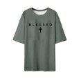 thumbnail image 5 of LILIYA God is Good Shirt Christian Jesus Cross T Shirts for Men Short Sleeve Casual Streetwear Religious Faith Inspirational Vintage Oversized Graphic Tees Tops Tee, 5 of 5