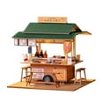 thumbnail image 4 of Modelo de tienda Puesto de comida callejera Kits de casa de muñecas de juguete Pantalla de madera Casa de juguete ensamblada para oficina Sala de, 4 of 9