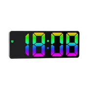 LingStar RGB Digital Alarm Clock,6.3 inch HD Display with Colorful Digits,3 Levels Brightness Adjustable Desk Clock,USBPort with Temperature,Snooze,12/24H, Alarm Clock for Bedroom,Office
