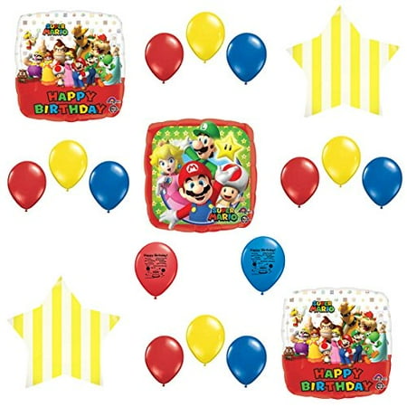 Super Mario Bros Party Supplies Balloon Decoration Kit Walmart Com