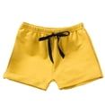 thumbnail image 4 of Zanarzt Basketball Shorts Kids Boys Shorts Toddler Unisex Pull On Jogger Shorts Girls Stretchy Cotton Pants with Pocket Yellow,6-7 Years, 4 of 5