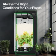 VIVOSUN GIY Smart Grow Tent System 3x3, WiFi-Integrated Grow Tent Kit, with Automate Ventilation and Circulation, Schedule Full Spectrum 200W LED Grow Light, and GrowHub E42A+ Controller