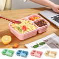 thumbnail image 1 of 1000ML Lunch Box Portable 3-Compartment Bento Box Reusable Snack Food Container for School Work Travel, 1 of 7