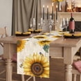 thumbnail image 2 of Table Runners 72 Inches Long Dress Scarves, Vintage Sunflowers Farmhouse Kitchen/Dining Table Runner, Coffee Tablerunners, Elegant Pastoral Watercolor Botanical 14x72 Inch, 2 of 9
