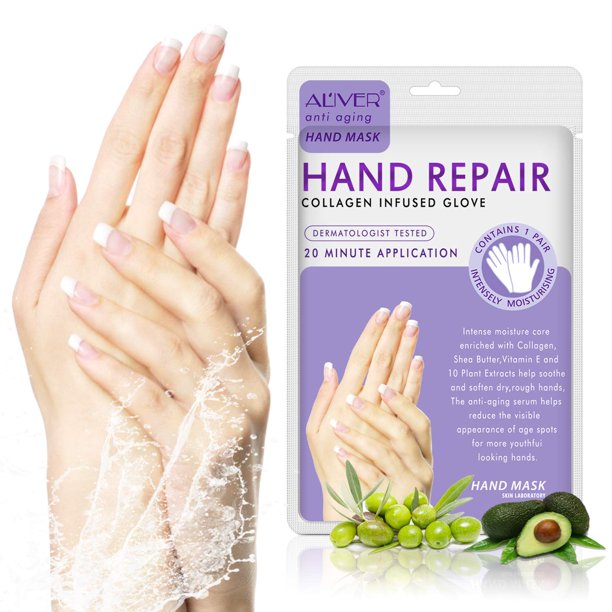 8 Pack Moisturizing Hand Mask Gloves, Hand Skin Repair Renew Mask, Hand