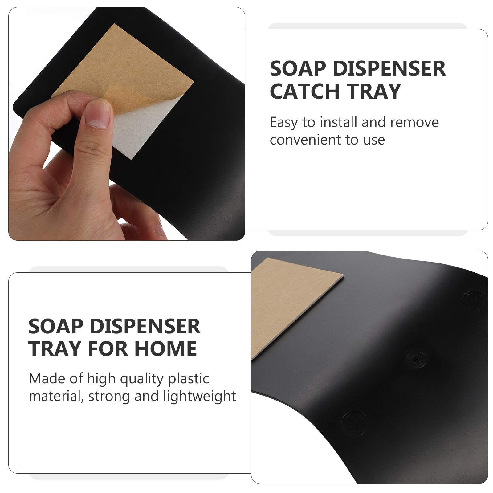 HOMEMAXS 6 pcs  Practical Liquid Soap Dispenser Catch Tray Wall-mounted Soap Dispenser Tray