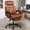 Brown, variant on FelixKing Ergonomic Office Chair with Adjustable Headrest Executive Leather Desk Chair with Flip Up Arms, Comfy Computer Chair with Lumbar Support & Rocking Function for Home Office