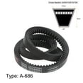 thumbnail image 2 of Uxcell A-686 V Belts Drive Belt 686mm Inner Girth EPDM for Power Transmission 2 Pack, 2 of 6