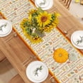 thumbnail image 4 of Linen Fall Table Runner 36 Inches Long - Farmhouse Leaves Pumpkin Table Decor for Autumn Thanksgiving Home Kitchen Dining Room Decorations, 4 of 6