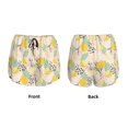 thumbnail image 3 of Salouo Lemon Leaves Print Women's 2 in 1 Running Shorts Double-Layer Shorts Athletic Workout Gym Yoga Shorts Running Shorts for Women-X-Large, 3 of 7