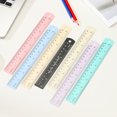 thumbnail image 4 of Uxcell 15cm/20cm/30cm Metal Ruler, 3 Pack Aluminum Alloy Rulers with Centimeters, Millimeters, Inches and Conversion Table Straight Edge Ruler for Writing Machinist Drafting, Pink, 4 of 6