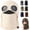 Red, Khaki, Black, White, Burgundy, Gray, Beige, variant on 2-Pack Unisex Beanie with Goggles Windproof Warm Winter Skull Cap
