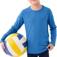 thumbnail image 3 of Tiijoy Toddler Boys Long Sleeve Rash Guard Quick Drying Stretch Sun Shirt Top, Blue, Sizes 4-5, 3 of 3