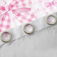 thumbnail image 4 of Erosebridal Pink Bowknot Black Out Curtains For Girls,Classic Geometric Buffalo Plaid Curtains Pack of 2 (42x63 Each) For Kids, 4 of 7