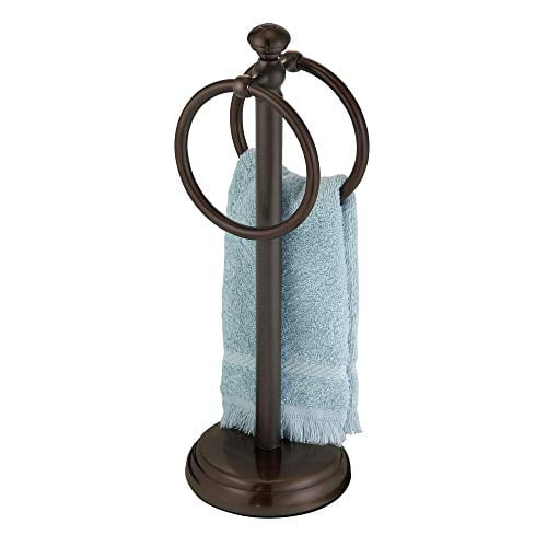 mDesign Metal Hand Towel Holder for Bathroom Vanities Bronze Walmart