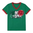 thumbnail image 4 of Mexico Shirts for Women Mexican Graphic T-Shirts Mexico Flag Print Casual Short Sleeve Tops, 4 of 4