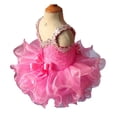 thumbnail image 2 of Jenniferwu G037-1 Infant Toddler Baby Newborn Little Girl's Pageant Party Birthday Dress Pink Size 3T, 2 of 5