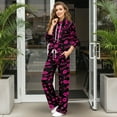 thumbnail image 3 of Xixirimido Love Pink Lips Print Lounge Sets for Women Sweatsuits for Fall Winter 2 Piece Outfits Long Sleeve Sweatshirt Wide Leg Sweatpants Tracksuit Matching Set for Valentine's Day, X-Small, 3 of 7