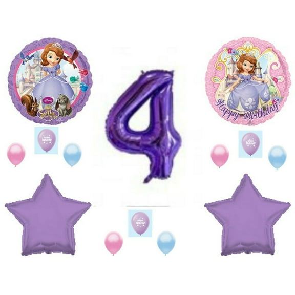 Sofia The First 4th Birthday balloons Decoration Princess Purple