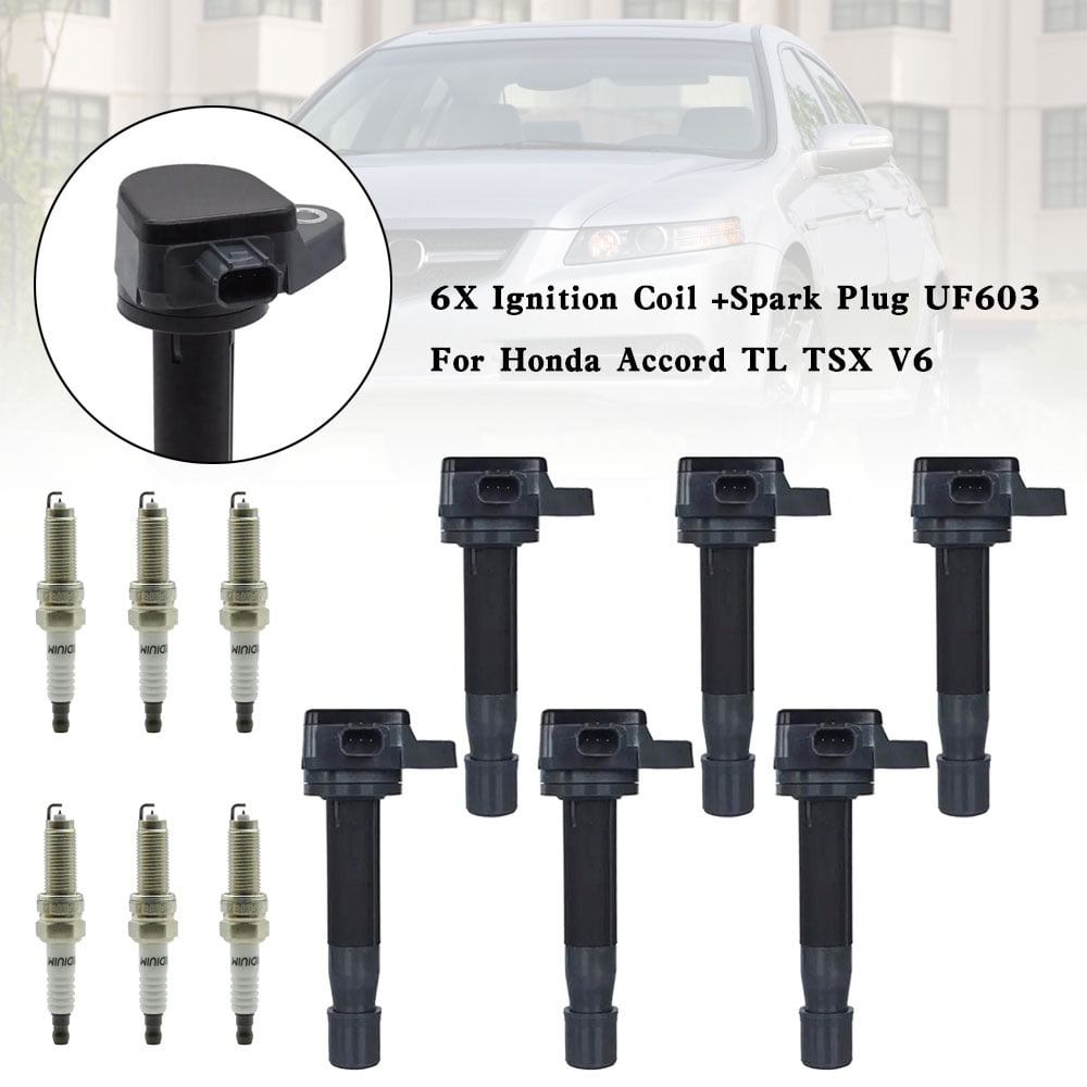 LCWRGS Ignition Coil Pack Of 6 Fits For 3.5 V6 Honda Odyssey Accord Crosstour Pilot Ridgeline Acura TL 2008 2009 2010 2011 2012 2013 2014 Coil Packs 3.5L Replaces# UF603 - View #7