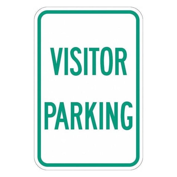 Lyle Visitor Parking Sign,18" x 12, T1-1191-EG_12x18 T1-1191-EG_12x18