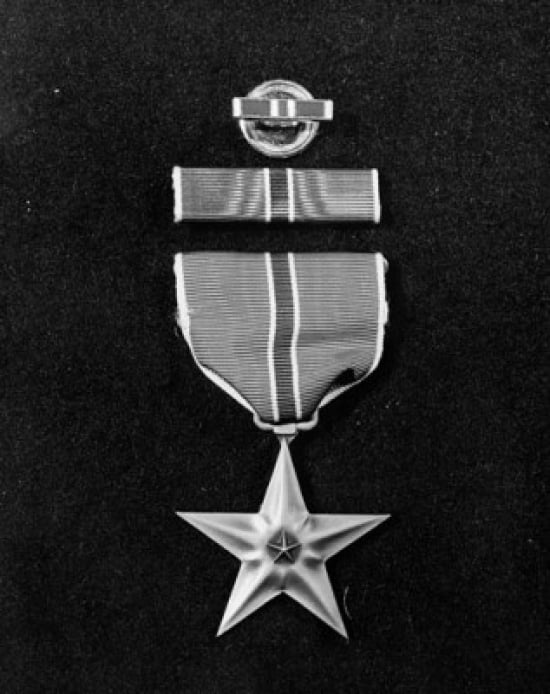 Closeup of a Bronze Star Medal of US Military Poster Print (18 x 24