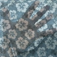 thumbnail image 3 of Blue Tulle Curtains with Rod Pocket, Pattern of Hawaiian Hibiscus Flowers and Leaves Exotic Hawaii Island Nature, Sheer Drape for Wedding Party 2 Panels, 7 Sizes, Petrol Blue Pale Blue, by Ambesonne, 3 of 3